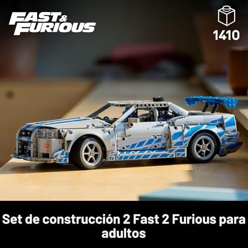 LEGO TECHNIC 2 FAST 2 FURIOUS NISSAN SKYLINE GT-R R34 COCHE - KIT DE BRICOLAJE Y JUEGO DE CONSTRUCCIÓN PARA ADULTOS - MODELO - 5
