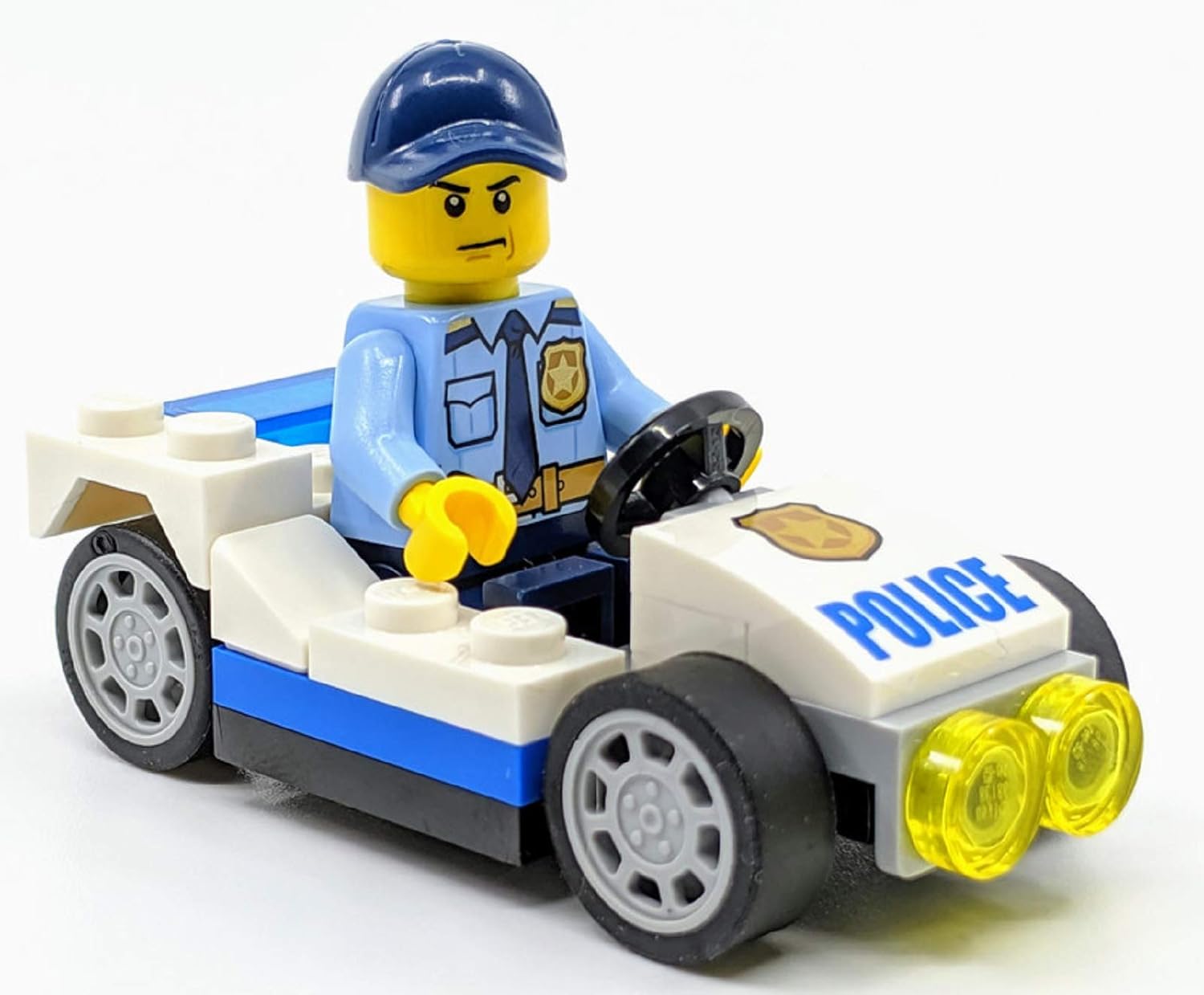 LEGO CIUDAD: HOMBRE DE POLICÍA CON CRUCERO DE POLICÍA Y ESPOSAS - 1