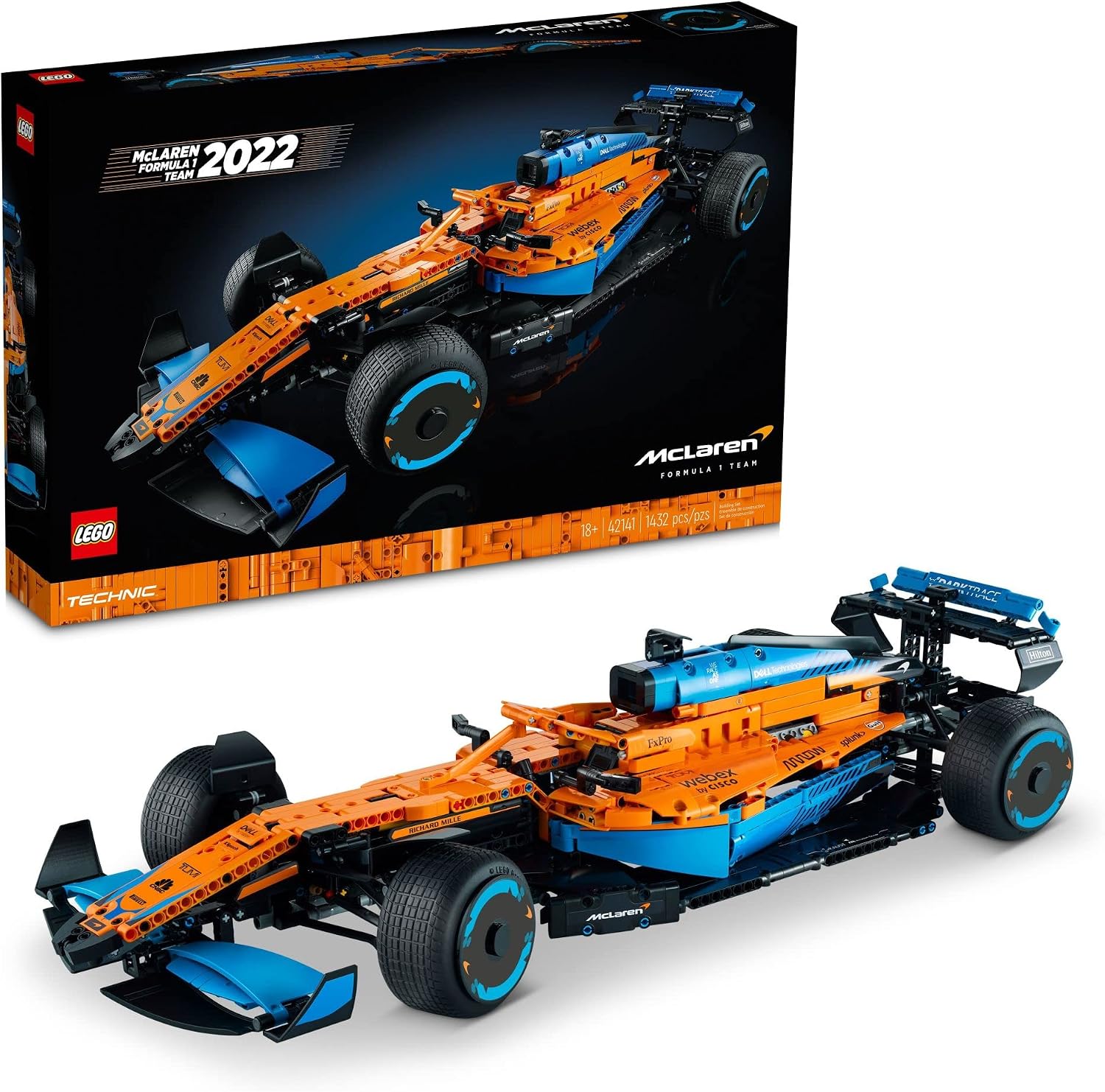 LEGO 42141 TECHNIC MCLAREN FORMULA 1 2022 KIT DE CONSTRUCCIÓN DE MODELO DE COCHE DE CARRERAS, JUEGO DE DEPORTES DE MOTOR F1, - 1