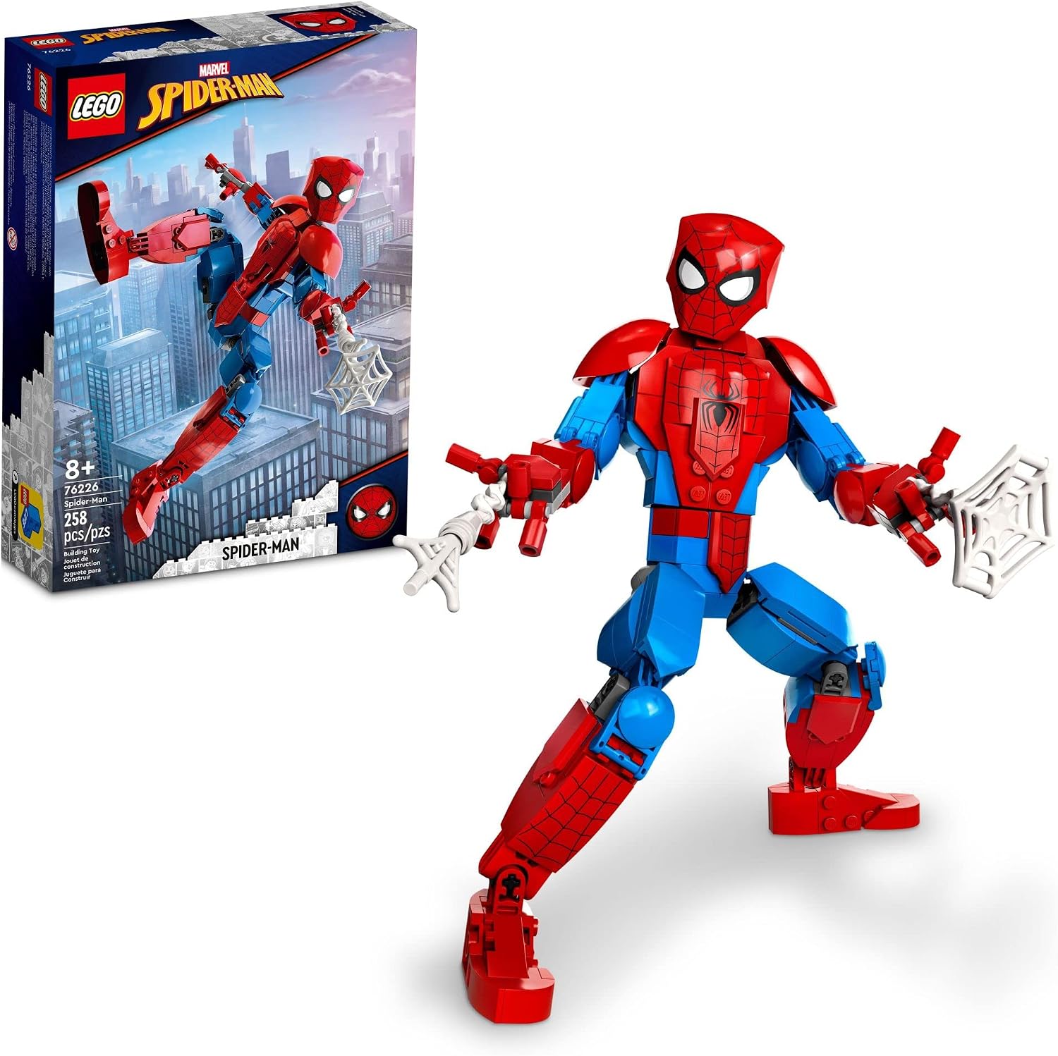 LEGO MARVEL SPIDER-MAN - JUGUETE DE CONSTRUCCIÓN, FIGURA DE ACCIÓN TOTALMENTE ARTICULADA, SET DE PELÍCULA DE SUPERHÉROES - 1
