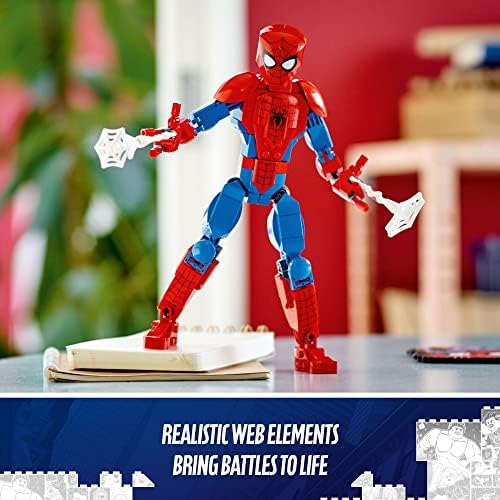 LEGO MARVEL SPIDER-MAN - JUGUETE DE CONSTRUCCIÓN, FIGURA DE ACCIÓN TOTALMENTE ARTICULADA, SET DE PELÍCULA DE SUPERHÉROES - 6