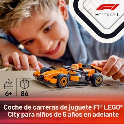 LEGO CITY PILOTO DE F1 CON COCHE DE CARRERAS DE MCLAREN - KIT DE CONSTRUCCIÓN DE COCHE MODELO JUGUETE PARA NIÑOS, NIÑOS - 4