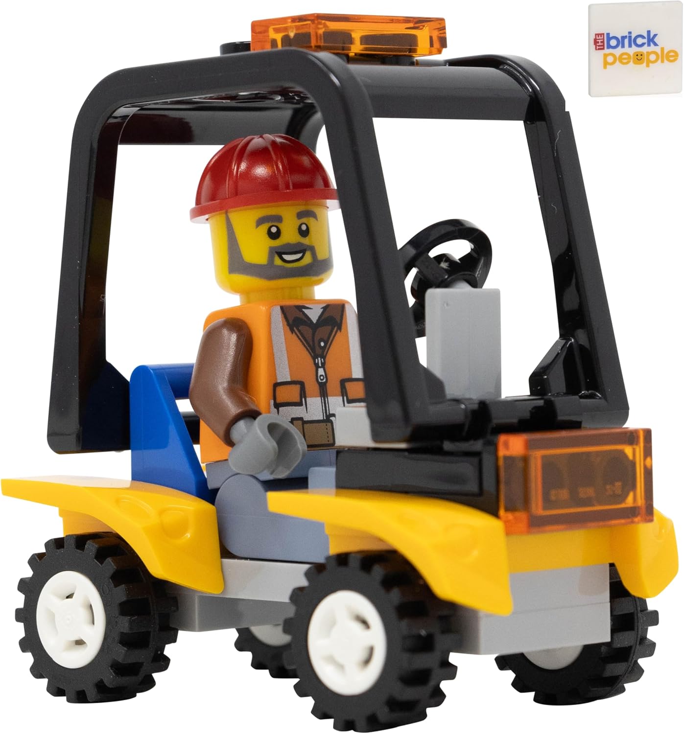 LEGO CIUDAD: MINIFIGURA DEL TRABAJADOR DE LA CONSTRUCCIÓN DEL AEROPUERTO CON COCHE DE SERVICIO - 1