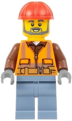 LEGO CIUDAD: MINIFIGURA DEL TRABAJADOR DE LA CONSTRUCCIÓN DEL AEROPUERTO CON COCHE DE SERVICIO - 4