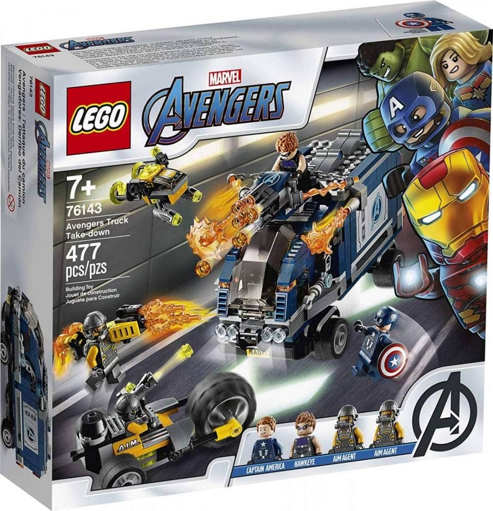 LEGO MARVEL AVENGERS TRUCK TAKE-DOWN 76143 CAPITÁN AMÉRICA Y HAWKEYE DE ACCIÓN DE SUPERHÉROE, MINIFIGURAS Y VEHÍCULOS - 1