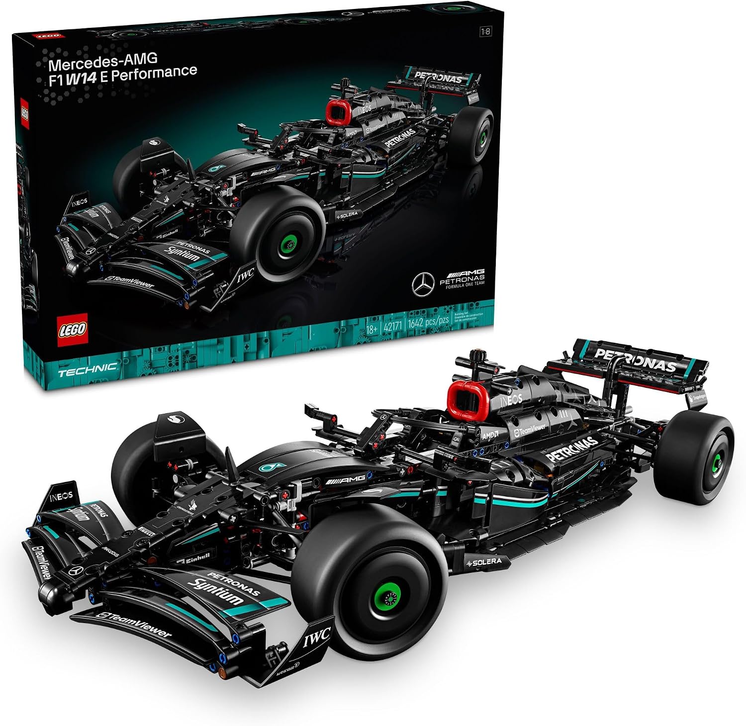 CONJUNTOS DE KITS DE MODELO DE COCHE LEGO TECHNIC MERCEDES-AMG F1 W14 E PERFORMANCE - JUEGOS DE CONSTRUCCIÓN DE FÓRMULA 1 - 1