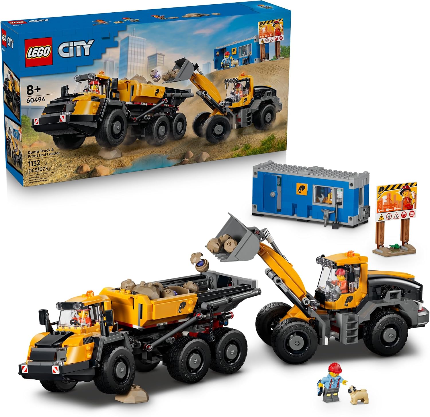 LEGO CITY DUMP TRUCK Y FRONT END LOADER 60494 - 1