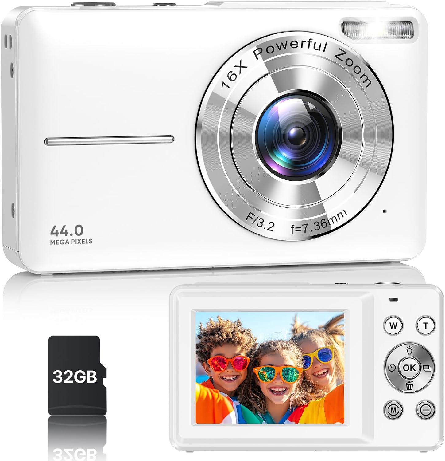CÁMARA DIGITAL, LA ÚLTIMA CÁMARA DIGITAL FHD 1080P PARA ADOLESCENTES CON TARJETA SD, CÁMARAS ANTISACUDIDAS Y DISPAROS, - 1
