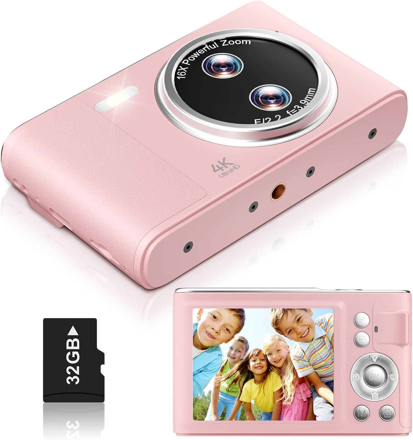 CÁMARA DIGITAL, 48 MP FHD 1080P CÁMARA DE APUNTAR Y DISPARAR CON ZOOM DE 16X, CÁMARA COMPACTA DE ENFOQUE AUTOMÁTICO - 1