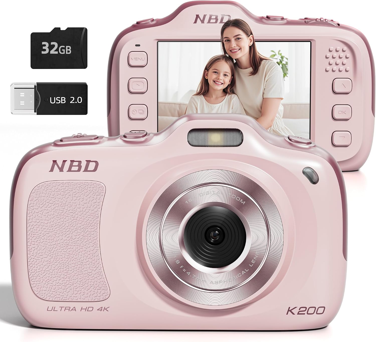 CÁMARA DIGITAL, CÁMARAS DE VIDEOBLOGS 4K CON ENFOQUE AUTOMÁTICO PARA FOTOGRAFÍA CON TARJETA DE 32GB, CÁMARA DIGITAL COMPACTA - 1