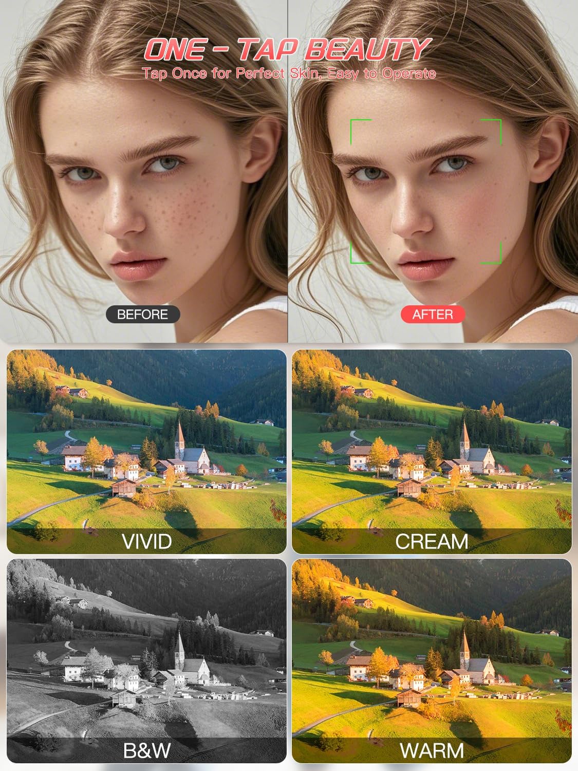 CÁMARA DIGITAL, CÁMARAS DE VIDEOBLOGS 4K CON ENFOQUE AUTOMÁTICO PARA FOTOGRAFÍA CON TARJETA DE 32GB, CÁMARA DIGITAL COMPACTA - 6