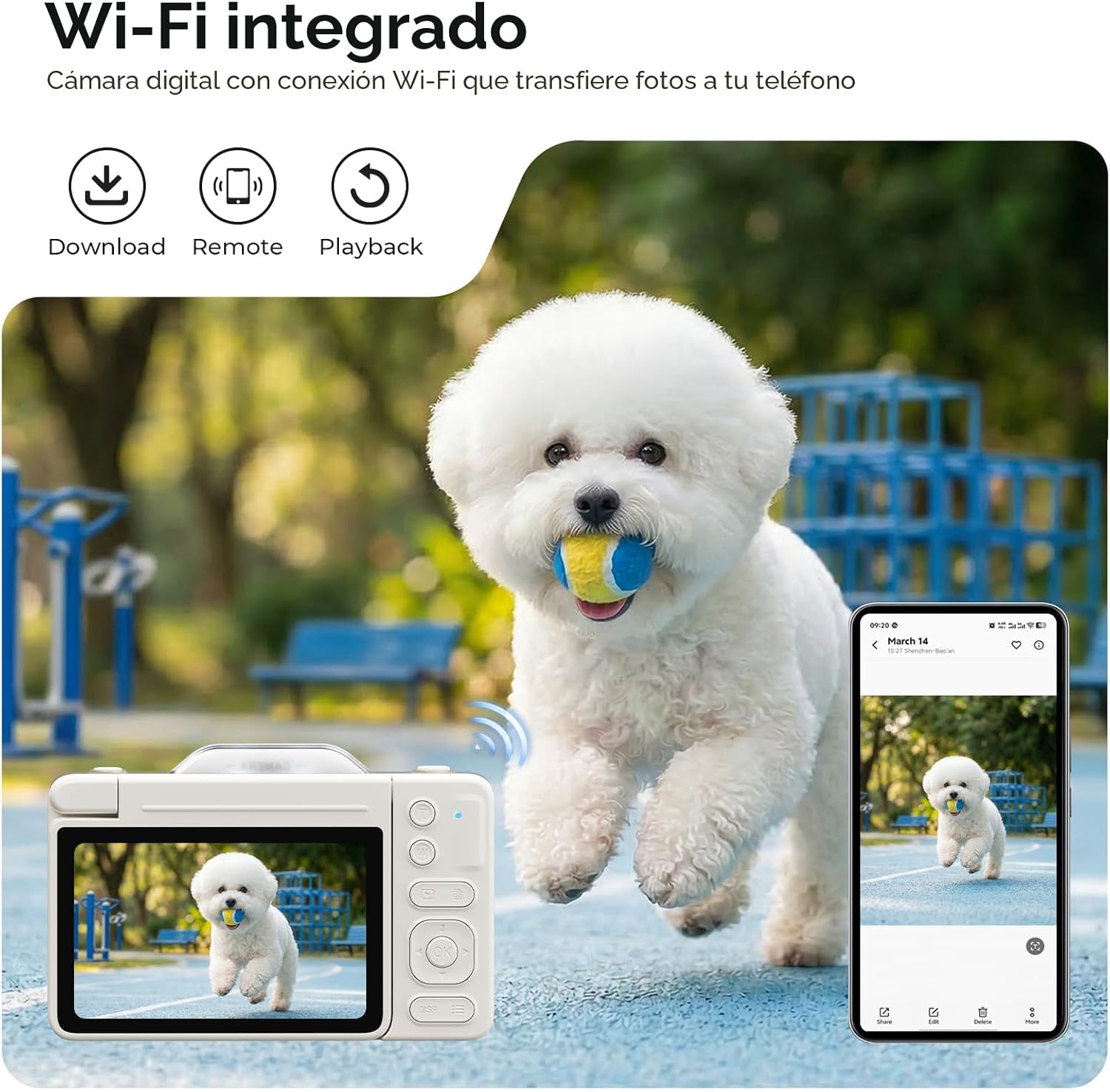 CÁMARA DIGITAL 4K PARA FOTOGRAFÍA, 2026, CÁMARA WIFI DE ENFOQUE AUTOMÁTICO DE 64 MP PARA YOUTUBE, CÁMARA DE VIAJE COMPACTA - 4