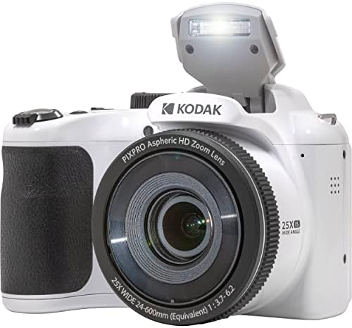 KODAK PIXPRO AZ255 - PAQUETE DE CÁMARA DIGITAL BLANCO CON TARJETA DE MEMORIA SDHC ULTRA UHS-I DE 32 GB 2 ESTUCHE 4 ARTÍCULOS - 7