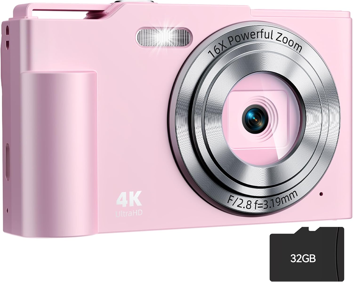CÁMARA DIGITAL, FHD 4K CÁMARA DIGITAL DE APUNTAR Y DISPARAR CON ZOOM DE 16X ANTIVIBRACIÓN, CÁMARA PEQUEÑA COMPACTA DE 48 MP - 1