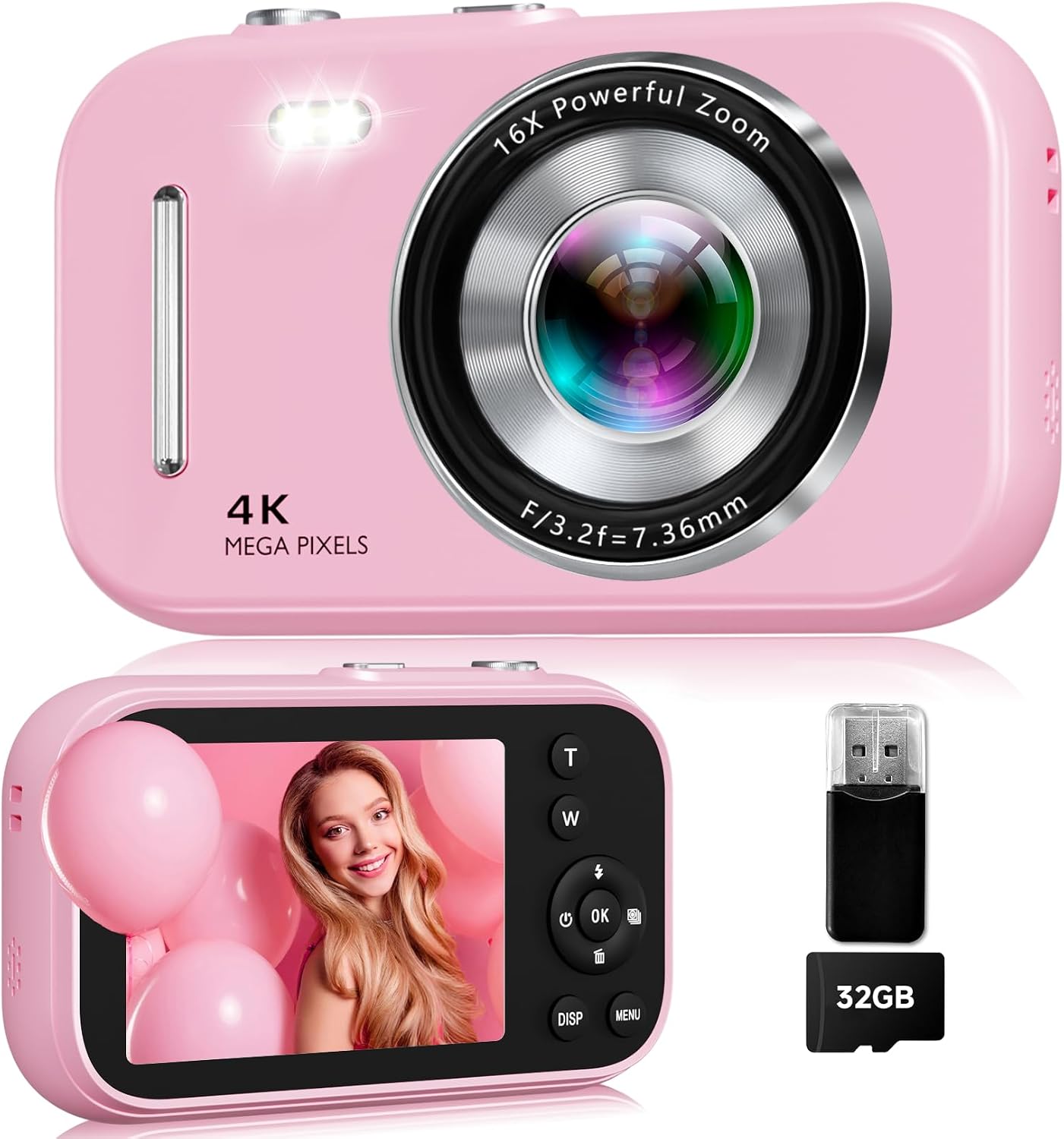 CÁMARA DIGITAL, CÁMARA DIGITAL COMPACTA 4K DE 48 MP CON ENFOQUE AUTOMÁTICO, CÁMARA DE APUNTAR Y DISPARAR CON MODO BELLEZA, - 1