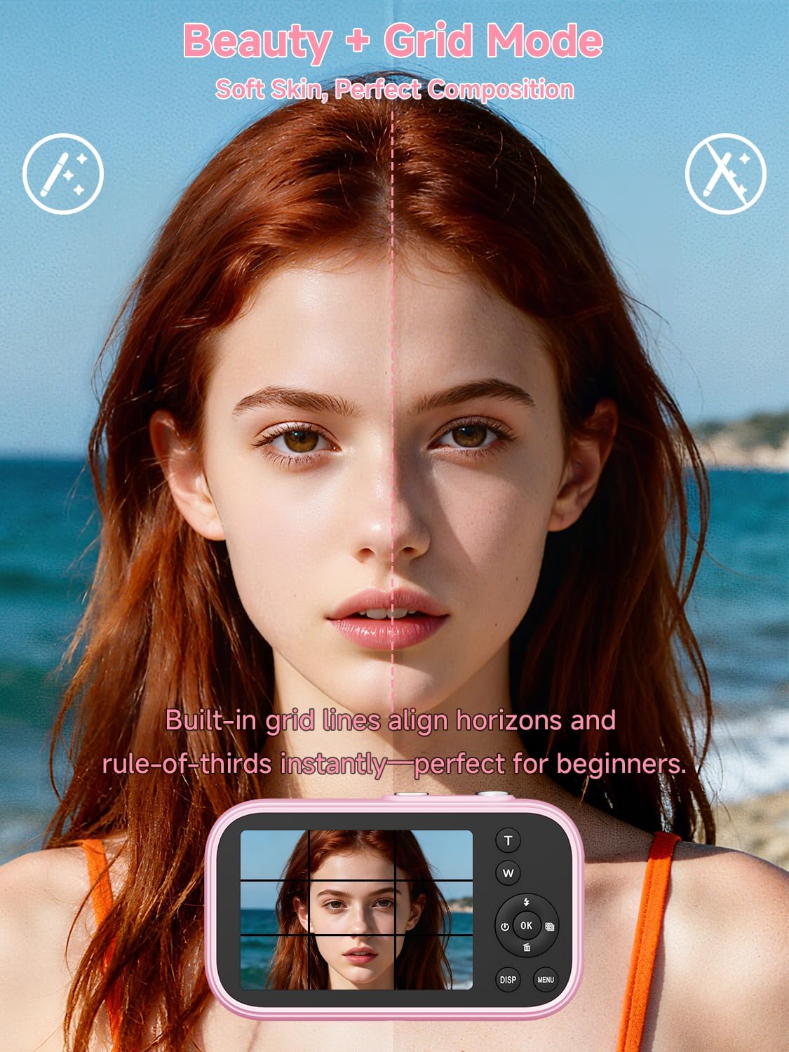 CÁMARA DIGITAL, CÁMARA DIGITAL COMPACTA 4K DE 48 MP CON ENFOQUE AUTOMÁTICO, CÁMARA DE APUNTAR Y DISPARAR CON MODO BELLEZA, - 3