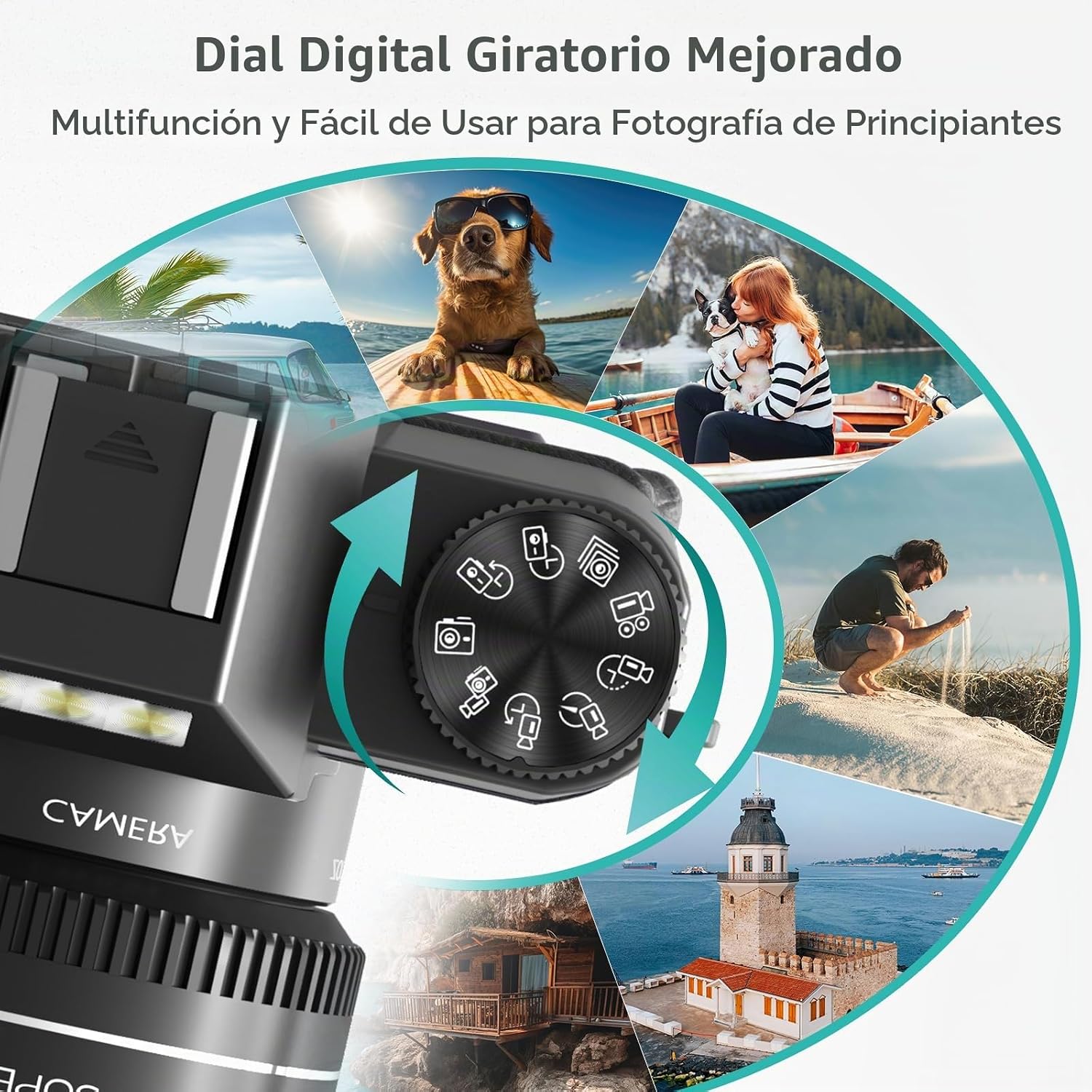 CÁMARA DIGITAL 4K PARA FOTOGRAFÍA Y VIDEOBLOGS, CÁMARA DE 56 MEGAPÍXELES PARA YOUTUBE CON WIFI, PANTALLA GIRATORIA DE 3 180 - 4