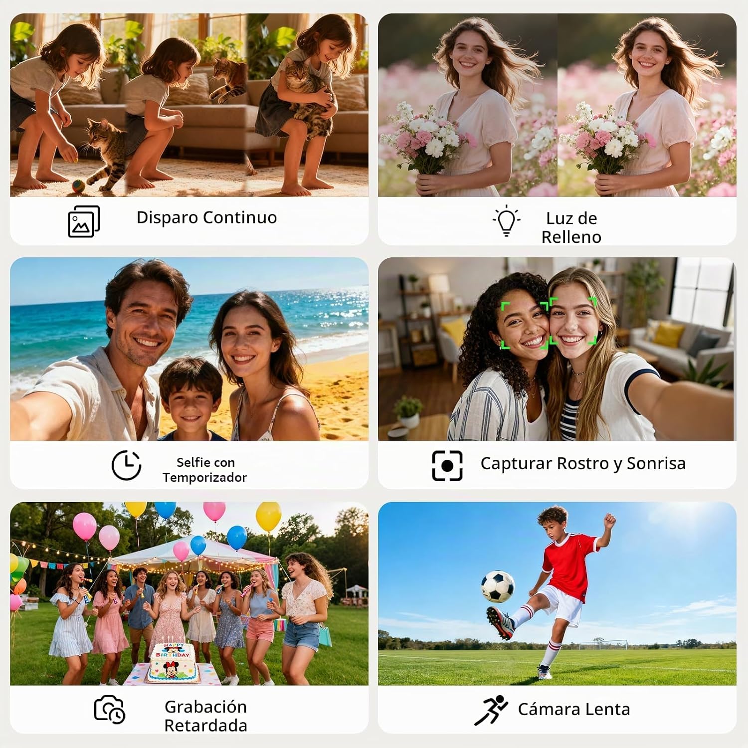 CÁMARA DIGITAL 4K PARA FOTOGRAFÍA Y VIDEO, CÁMARA DE VLOGGING DE 56 MEGAPÍXELES CON ENFOQUE AUTOMÁTICO, PANTALLA GIRATORIA - 5