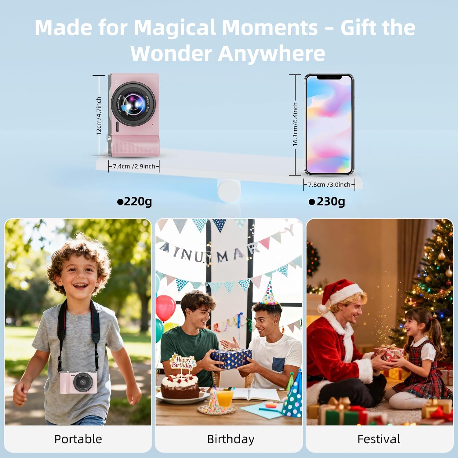 CÁMARA DIGITAL 4K PARA FOTOGRAFÍA Y VIDEO, CÁMARA DE VLOGGING DE 56 MEGAPÍXELES CON ENFOQUE AUTOMÁTICO, PANTALLA GIRATORIA - 7