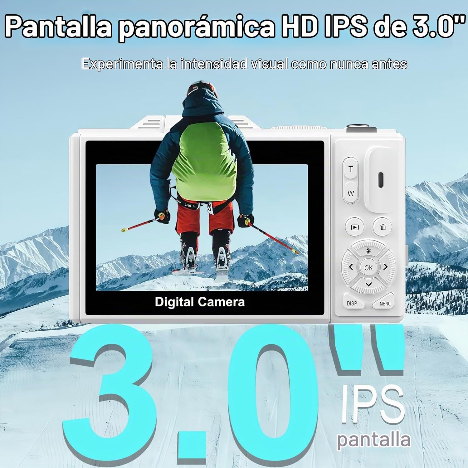 CÁMARA DIGITAL DE 5K PARA FOTOGRAFÍA - CÁMARA WIFI DE 75MP PARA VIDEOBLOGS DE YOUTUBE - CÁMARAS DIGITALES DE ZOOM 18X UHD - 7