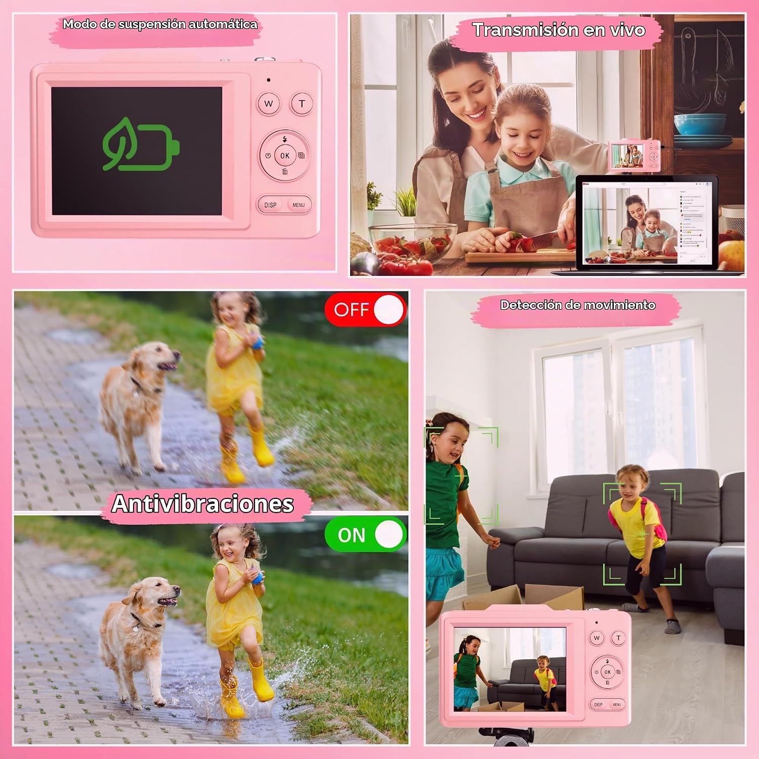 CÁMARA DIGITAL 4K FOTOS DE 48 MP, TARJETA SD DE 32 GB Y CORDÓN INCLUIDOS, APTA PARA VIAJES, CÁMARA DIGITAL DE APUNTAR - 3