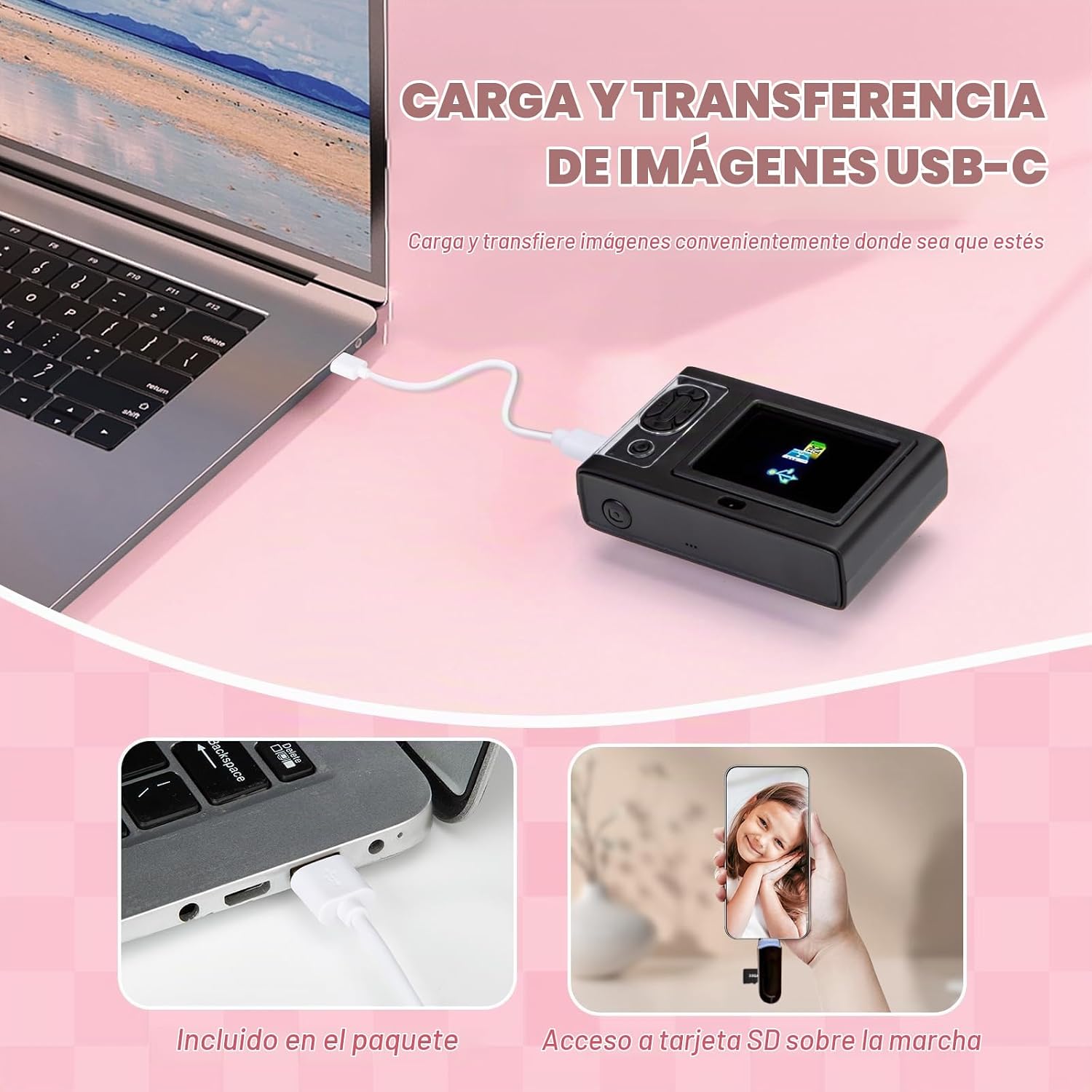 CÁMARA DIGITAL, CÁMARA FHD 1080P PARA NIÑOS CON TARJETA DE 32 GB, CÁMARA DIGITAL DE 48 MP CON ZOOM 8X PARA APUNTAR - 3