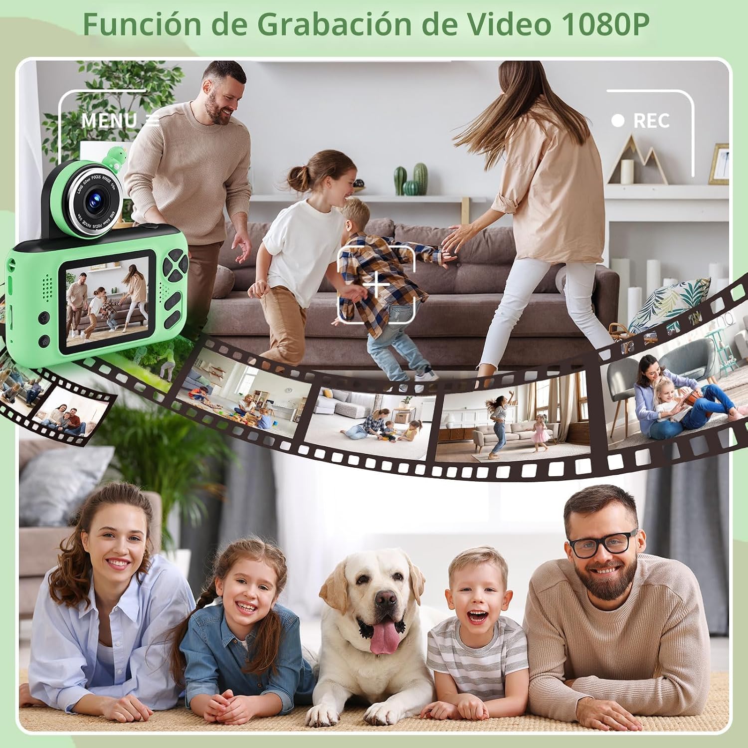 MAKOLLE CÁMARA PARA NIÑOS, REGALOS DE CUMPLEAÑOS PARA NIÑOS Y NIÑAS DE 3 A 8 AÑOS, GRABADORA DE VIDEO PARA NIÑOS DE 8 A 12 - 7