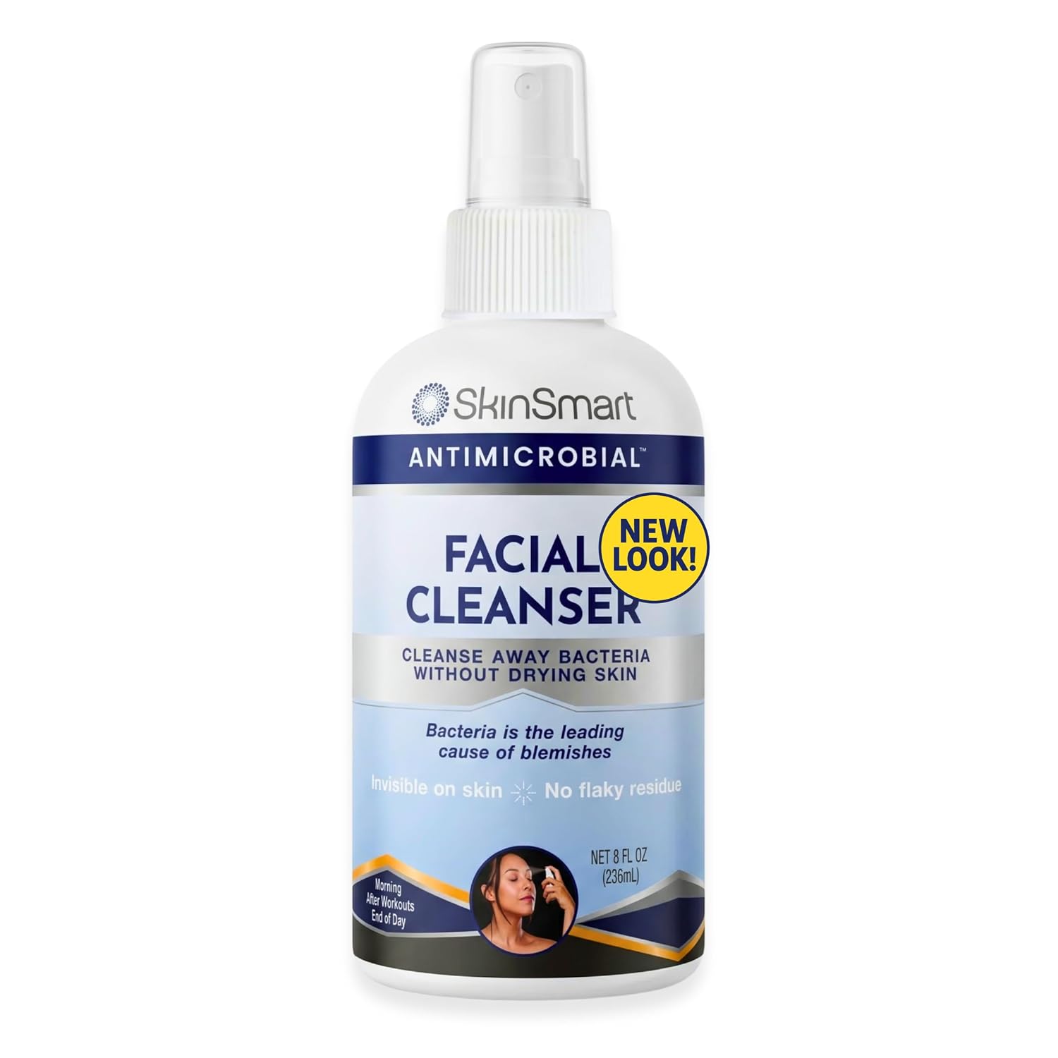 SKINSMART ANTIMICROBIAL LIMPIADOR FACIAL PARA BROTES E IMPERFECCIONES FÓRMULA DE ÁCIDO HIPOCLOROSO SE DIRIGE A LAS BACTERIAS - 1