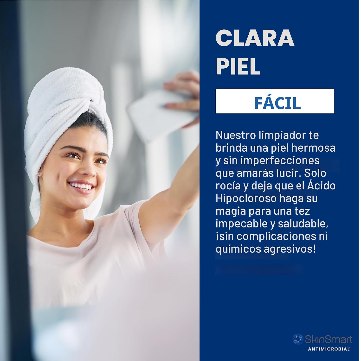 SKINSMART ANTIMICROBIAL LIMPIADOR FACIAL PARA BROTES E IMPERFECCIONES FÓRMULA DE ÁCIDO HIPOCLOROSO SE DIRIGE A LAS BACTERIAS - 6