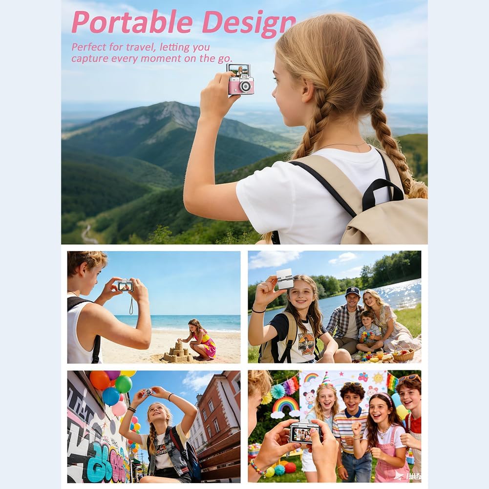 MINI LLAVERO CÁMARA DIGITAL RETRO MINI CÁMARA DE VIDEO DIGITAL PEQUEÑA CÁMARA CORPORAL 1080P FHD GRABACIÓN CON PANTALLA IPS - 6