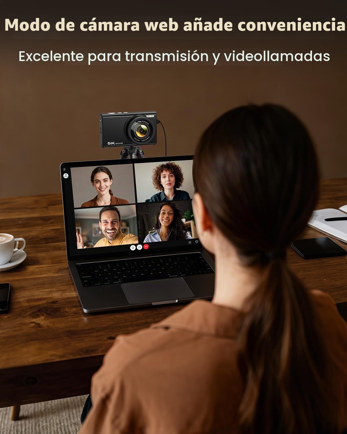 CÁMARA DIGITAL 5K PARA FOTOGRAFÍA CÁMARAS DUALES DE 96MP CON ZOOM ÓPTICO 6X - 6