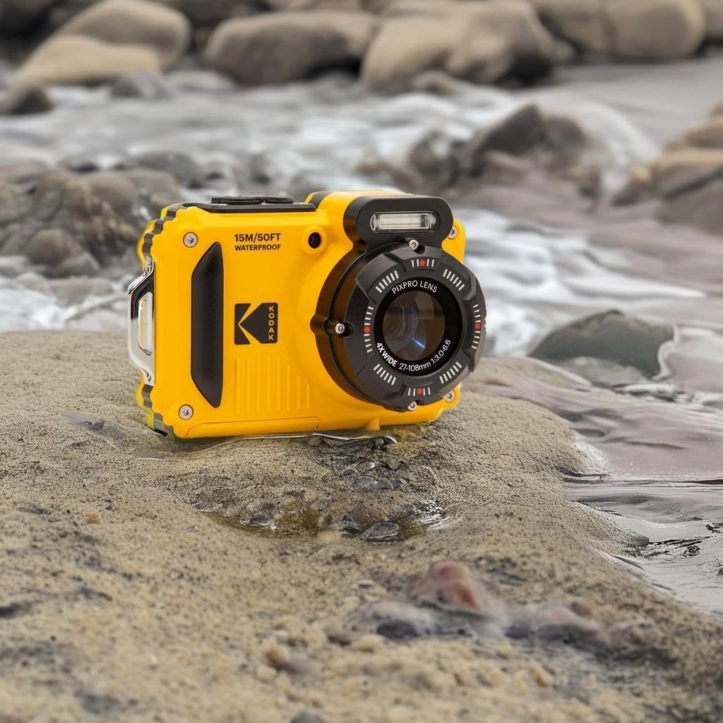 KODAK PIXPRO WPZ2 - CÁMARA DIGITAL IMPERMEABLE DE 16 MP, 49.2 FT, ZOOM 4X - 4