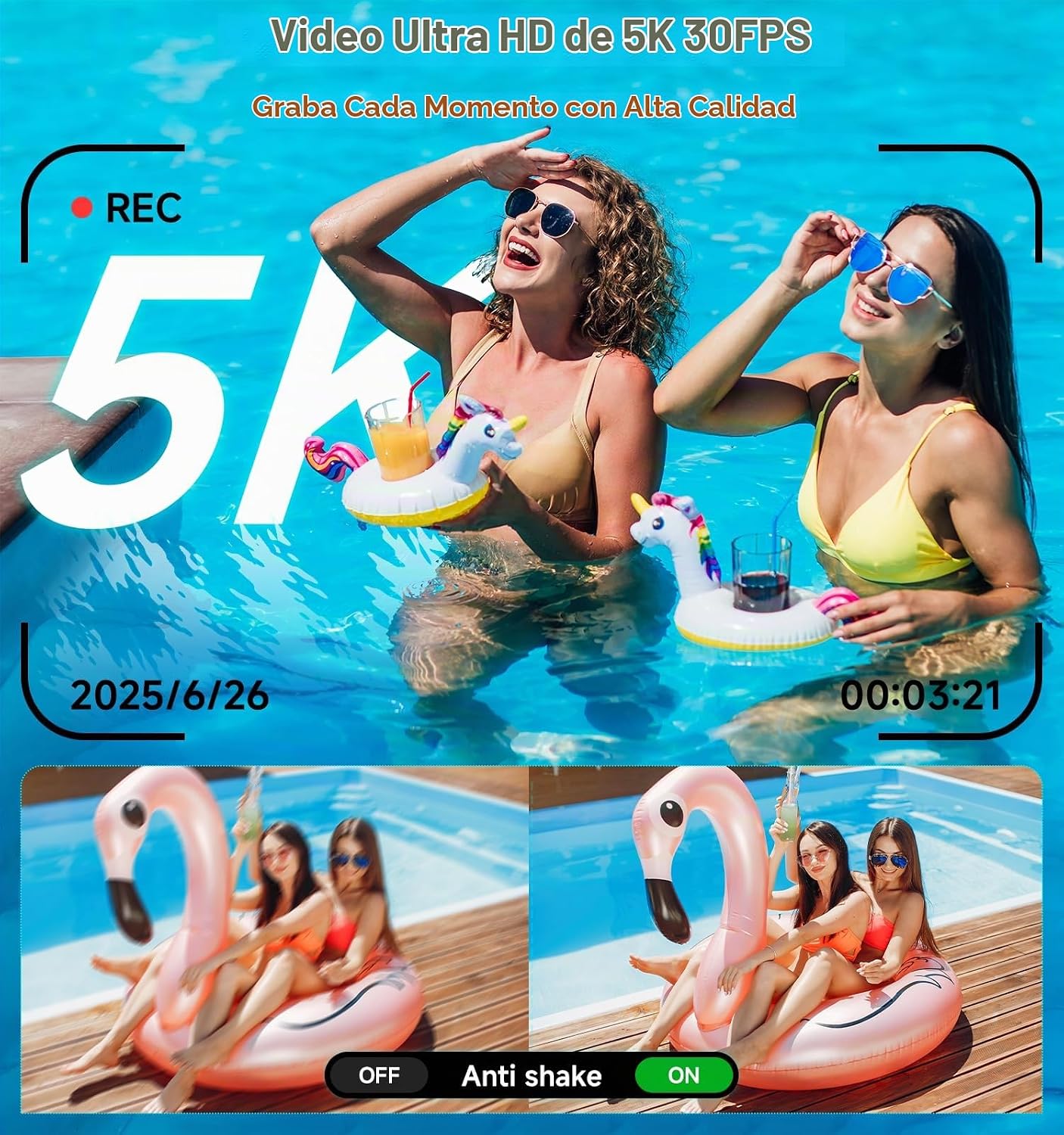 CÁMARA DIGITAL, CÁMARA DE VIAJE UHD 5K DE 80MP, CÁMARAS COMPACTAS CON ZOOM 18X, CÁMARA DE VLOGGING PARA YOUTUBE CON PANTALLA - 2