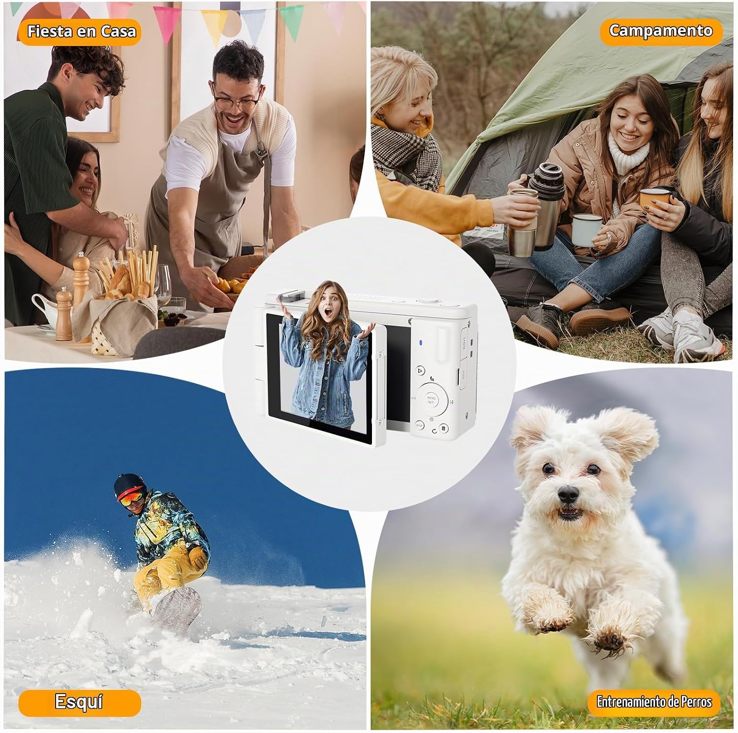 CÁMARA DIGITAL 5K UHD PARA FOTOGRAFÍA, CÁMARA DE VIDEOBLOGS DE 80 MEGAPÍXELES CON ENFOQUE AUTOMÁTICO PARA YOUTUBE, CÁMARA - 6
