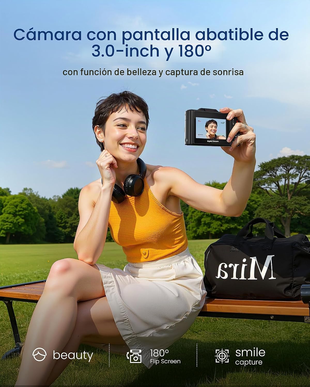 CÁMARA DIGITAL 5K DE 75 MEGAPÍXELES PARA FOTOGRAFÍA CON WIFI - CÁMARA DE VIDEOBLOGS DE ENFOQUE AUTOMÁTICO PARA YOUTUBE - 5