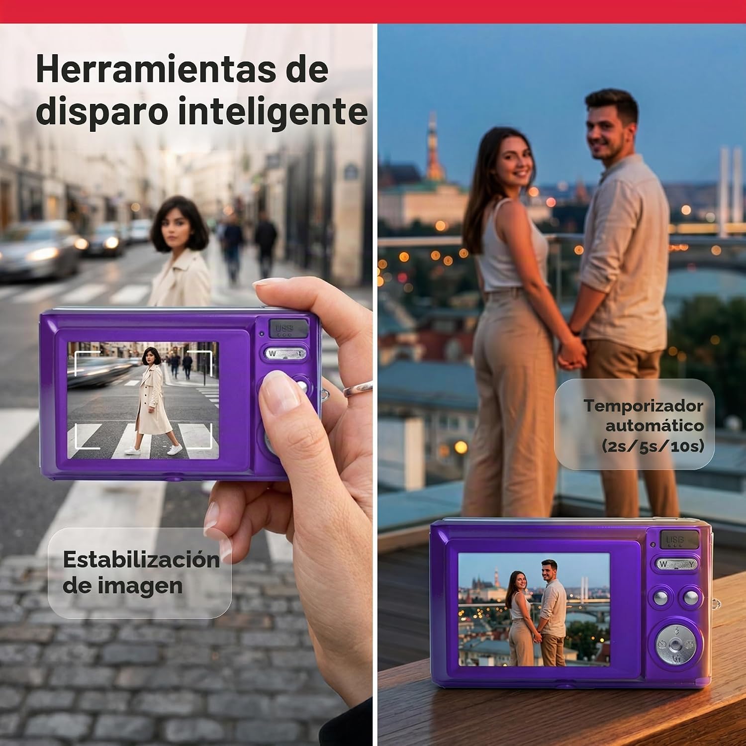 AGFA PHOTO REALISHOT DC5200 - CÁMARA COMPACTA, 21MP, PANTALLA LCD DE 2.4 PULGADAS, ZOOM DIGITAL 8X, VIDEO HD 720P, BATERÍA - 5