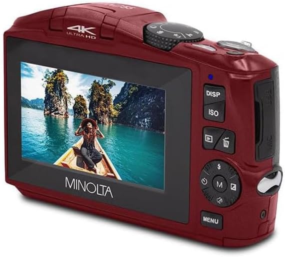 MINOLTA MND55 64MP 4K ULTRA HD WI-FI CÁMARA DIGITAL - ROJO - 4