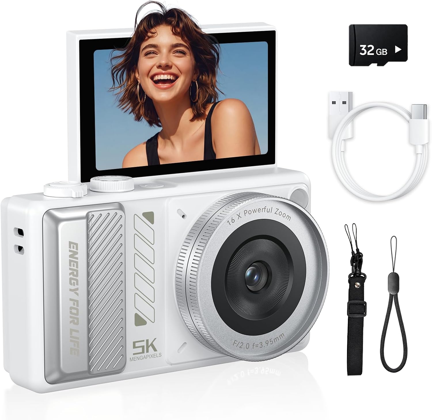 5K DIGITAL CAMERA FOR PHOTOGRAPHY, 2026 LATEST 80MP AUTOFOCUS WIFI VLOGGING CAMERA FOR YOUTUBE, 3 180 FLIP SCREEN COMPACT - 1