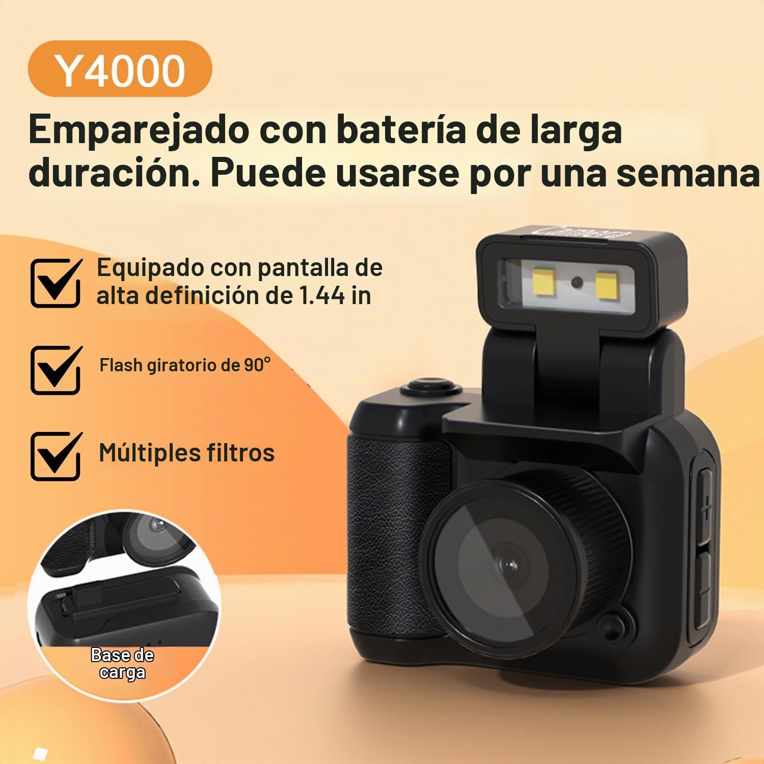 CÁMARA RETRO SNAP MINI VISTA NÓSTALGICA VINTAGE INSTANTÁNEAS PEQUEÑAS CÁMARA FOTOGRÁFICA DIGITAL TIPO LLAVERO LLAVERO MINI - 5