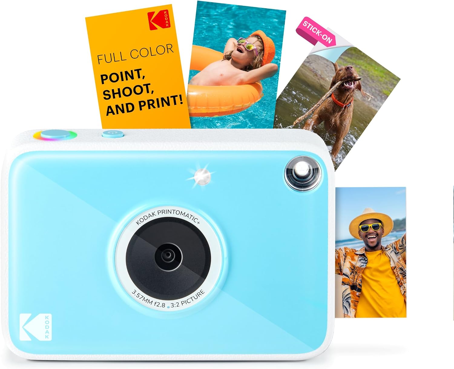KODAK PRINTOMATIC CÁMARA DIGITAL DE IMPRESIÓN INSTANTÁNEA AZUL DE 10MP, CÁMARA PORTÁTIL CON INDICADOR DE ESTADO LED RGB - 1