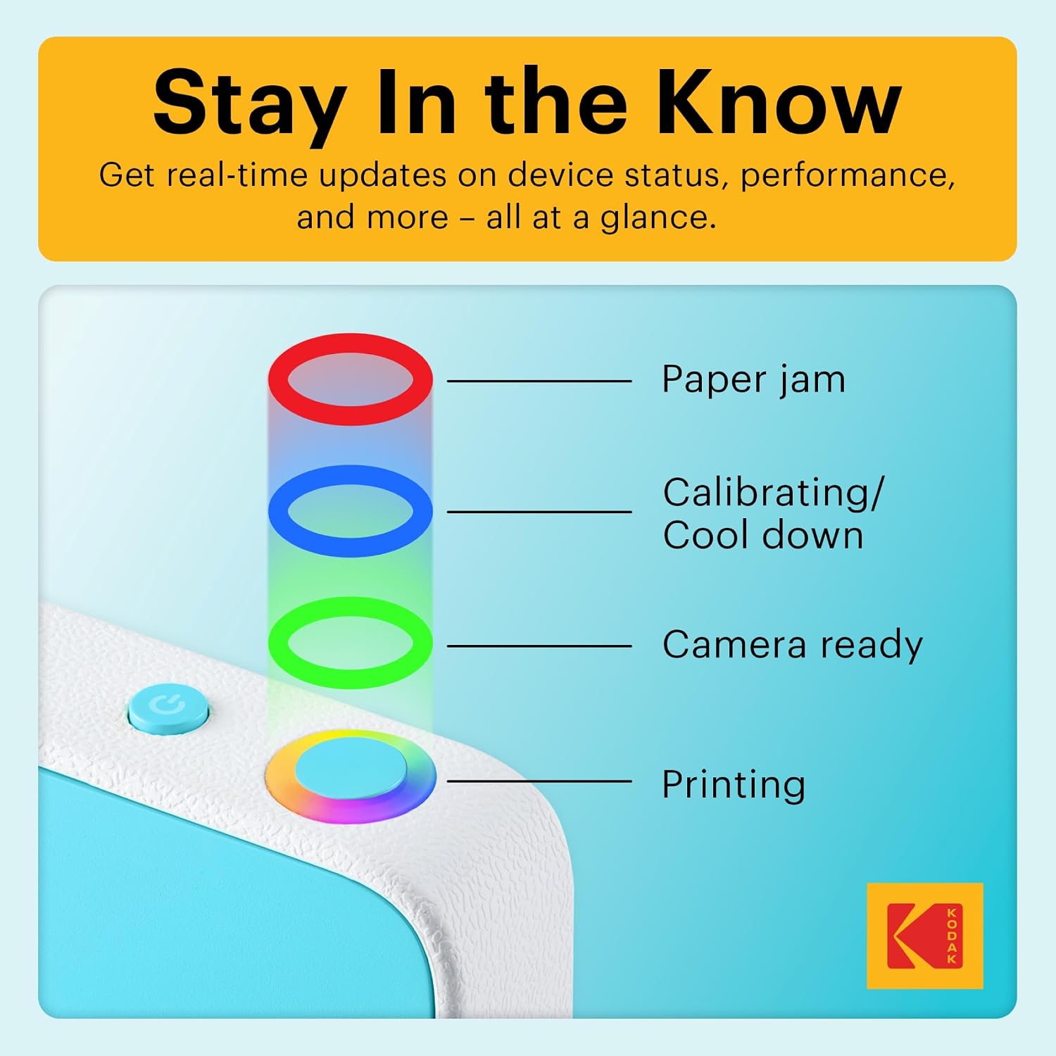 KODAK PRINTOMATIC CÁMARA DIGITAL DE IMPRESIÓN INSTANTÁNEA AZUL DE 10MP, CÁMARA PORTÁTIL CON INDICADOR DE ESTADO LED RGB - 5