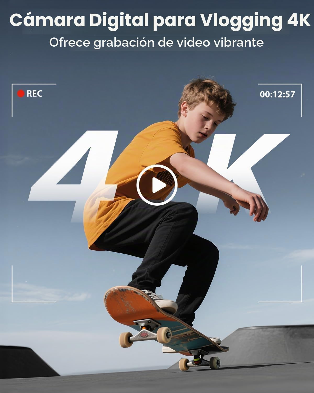 CÁMARA DIGITAL 4K PARA FOTOGRAFÍA, WIFI DE 64 MEGAPÍXELES CON PANTALLA GIRATORIA DE 180 DE 3 CON ENFOQUE AUTOMÁTICO, CÁMARA - 2