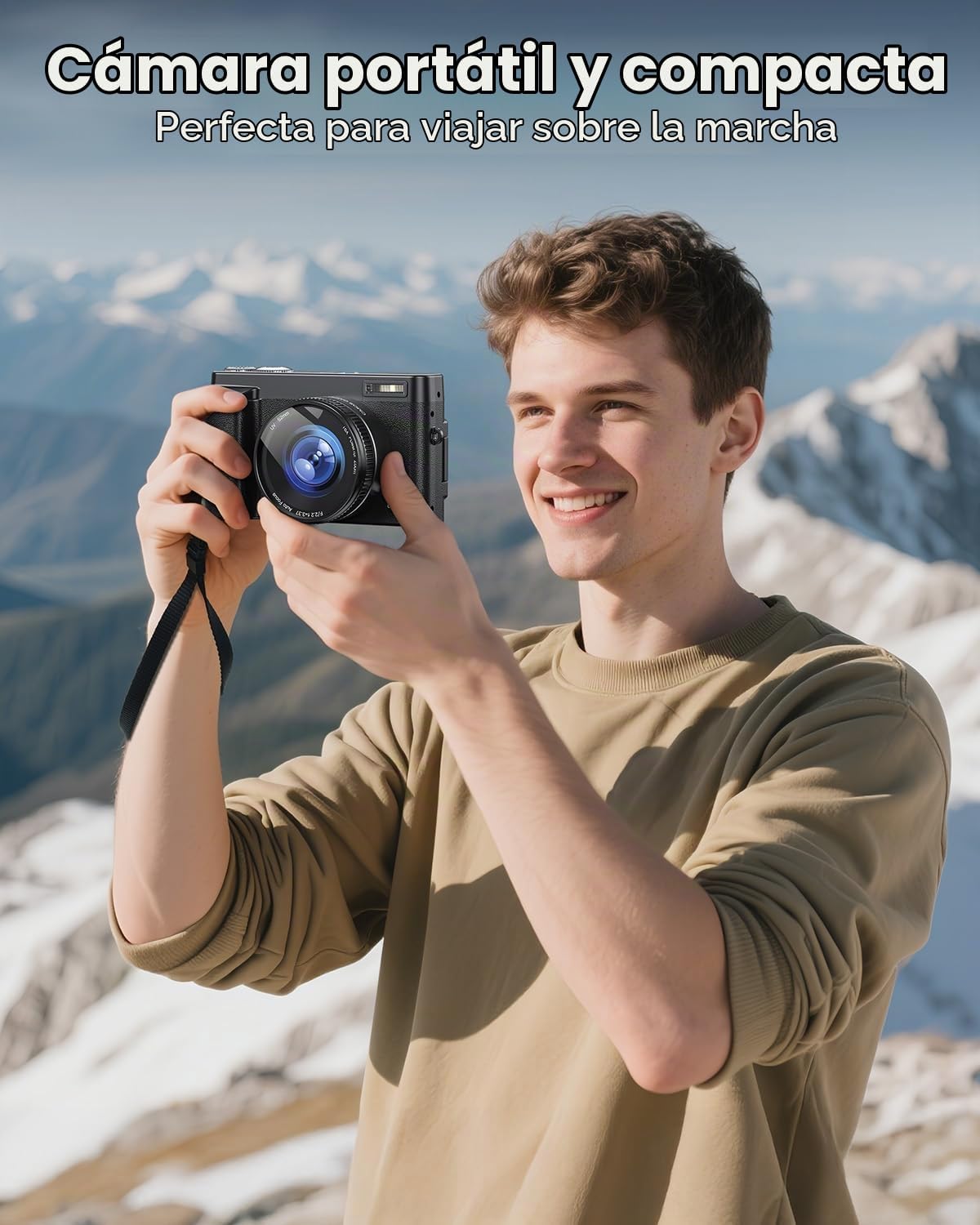 CÁMARA DIGITAL 4K PARA FOTOGRAFÍA, WIFI DE 64 MEGAPÍXELES CON PANTALLA GIRATORIA DE 180 DE 3 CON ENFOQUE AUTOMÁTICO, CÁMARA - 7