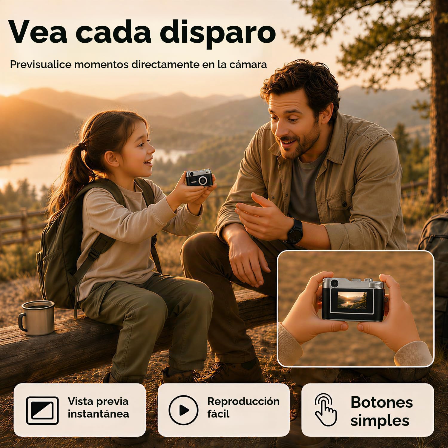ROLLEI MINI CÁMARA DIGITAL, CAPTURA MOMENTOS SIN TU TELÉFONO, CÁMARA LLAVERO 1080P PARA VIAJES FAMILIARES, CAMPAMENTO - 5