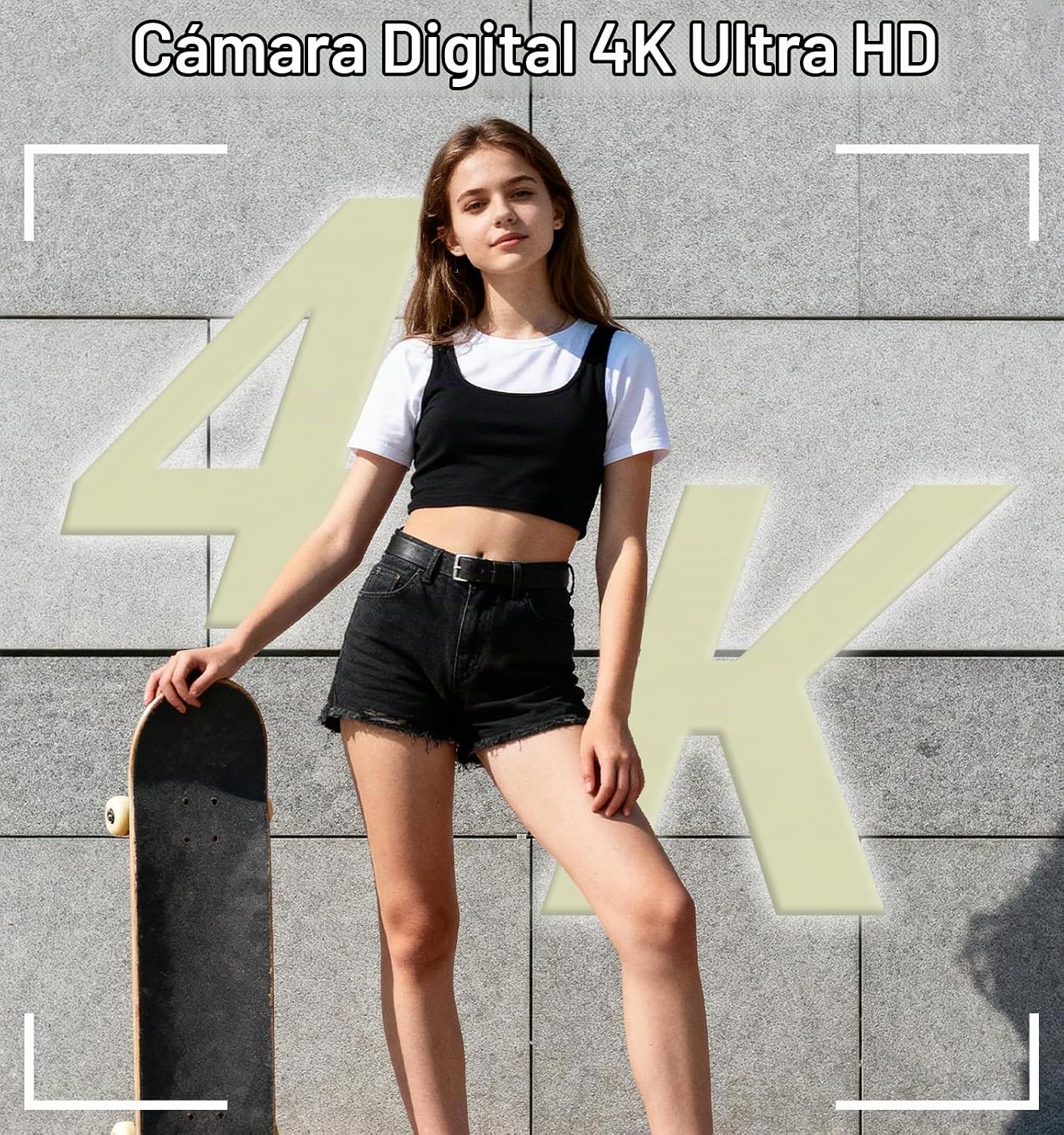 CÁMARA DIGITAL, CÁMARA DIGITAL FHD 4K MEJORADA PARA ADOLESCENTES, NIÑAS, NIÑOS, CÁMARAS DIGITALES COMPACTAS CON TARJETA - 2