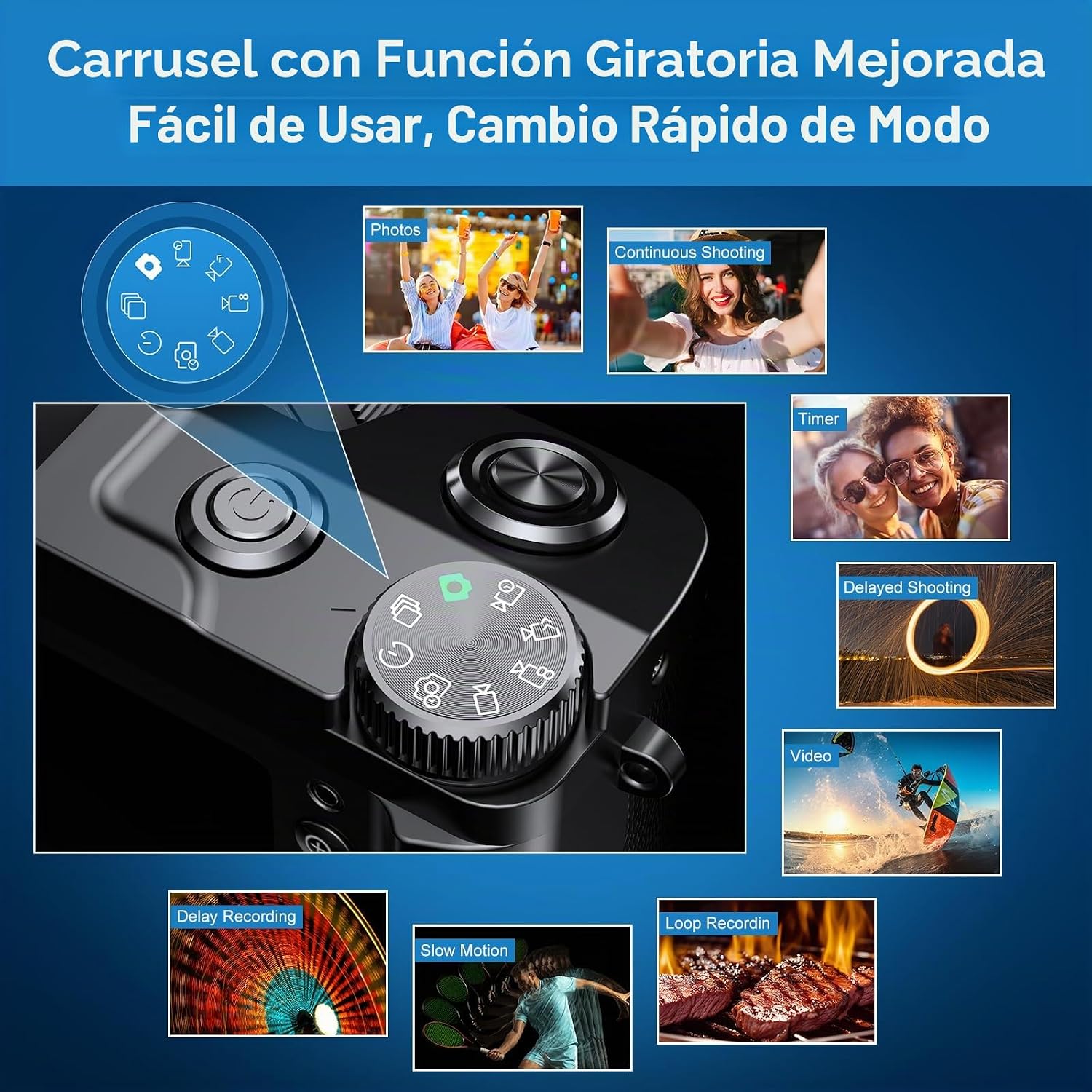CÁMARA DIGITAL 5K WIFI CON ENFOQUE AUTOMÁTICO PARA VIDEOBLOGS EN YOUTUBE, CÁMARA DE 48MP PARA FOTOGRAFÍA Y VIDEO, CÁMARAS - 5