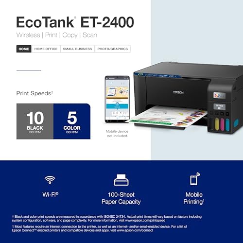 EPSON ECOTANK ET-2400 IMPRESORA INALÁMBRICA A COLOR TODO EN UNO SUPERTANK - 4