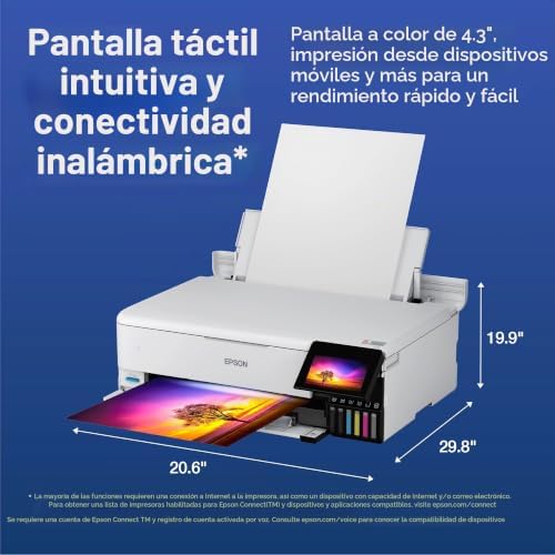 EPSON ECOTANK PHOTO ET-8550 - IMPRESORA TODO EN UNO A COLOR INALÁMBRICA DE GRAN FORMATO CON SÚPER TANQUE, ESCÁNER, - 5