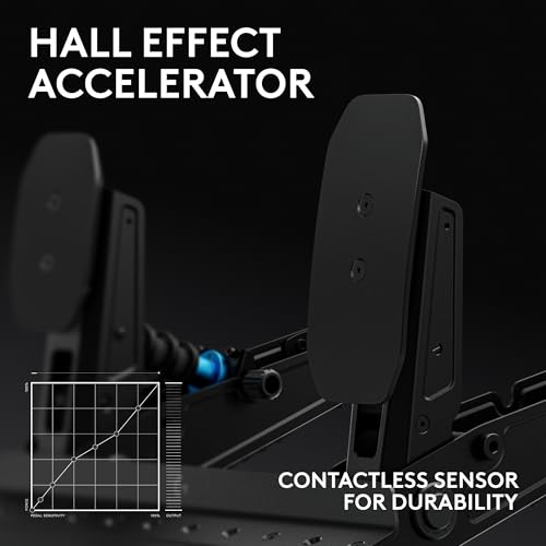 LOGITECH G PEDALES RS SIM RACING CON FRENO DE CÉLULA DE CARGA DE 165.3 LBS - 3