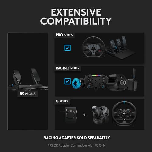 LOGITECH G PEDALES RS SIM RACING CON FRENO DE CÉLULA DE CARGA DE 165.3 LBS - 6